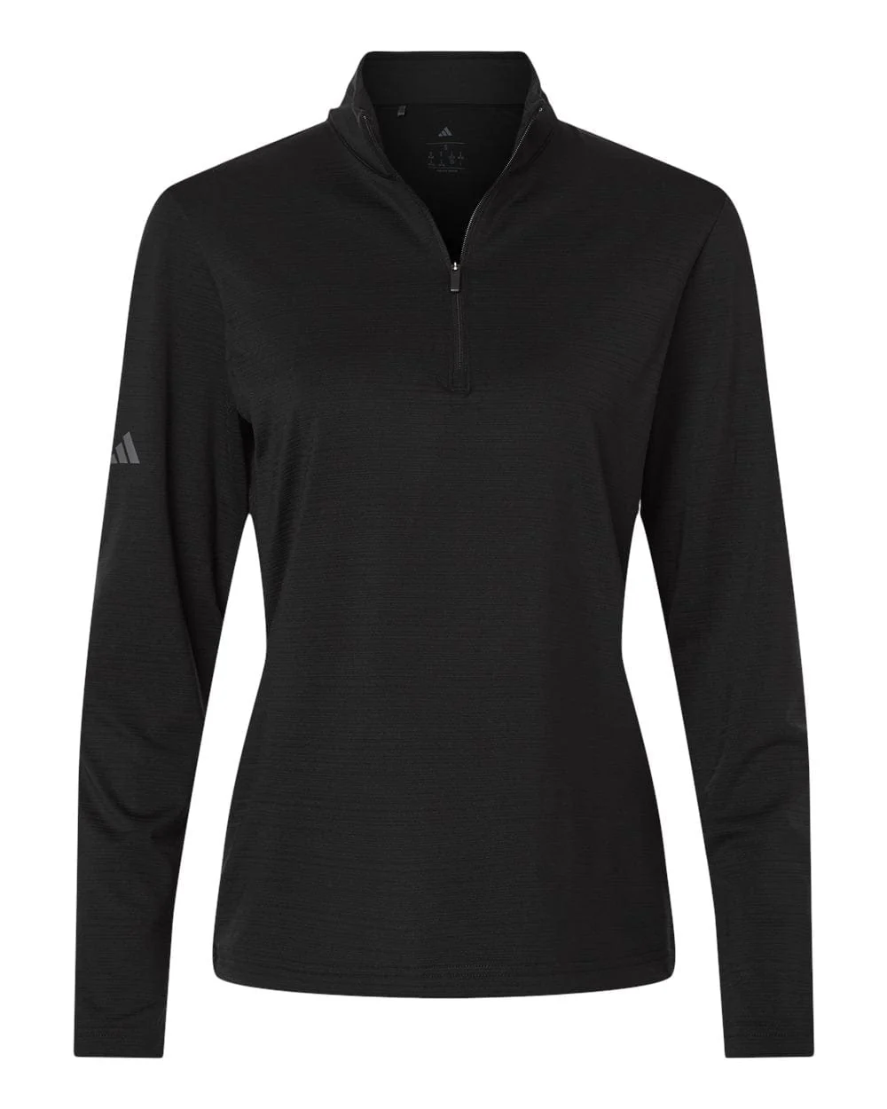 adidas - Women's Textured Stripe Quarter-Zip Pullover
