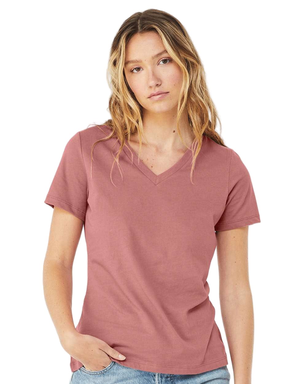 Bella + Canvas - Women's Relaxed Jersey V-Neck Tee
