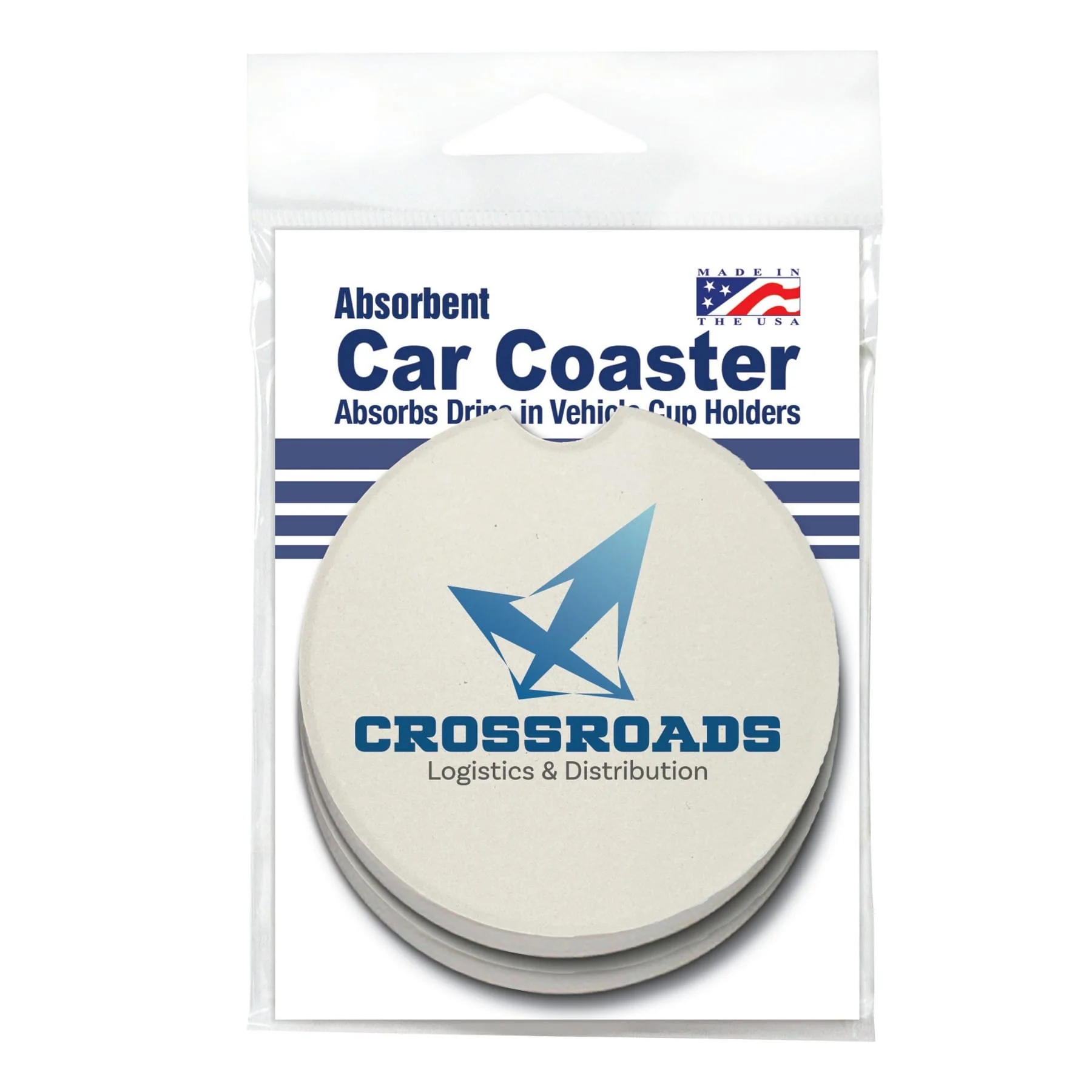 CoasterStone - Absorbent Stone Car Coaster 2 Pack