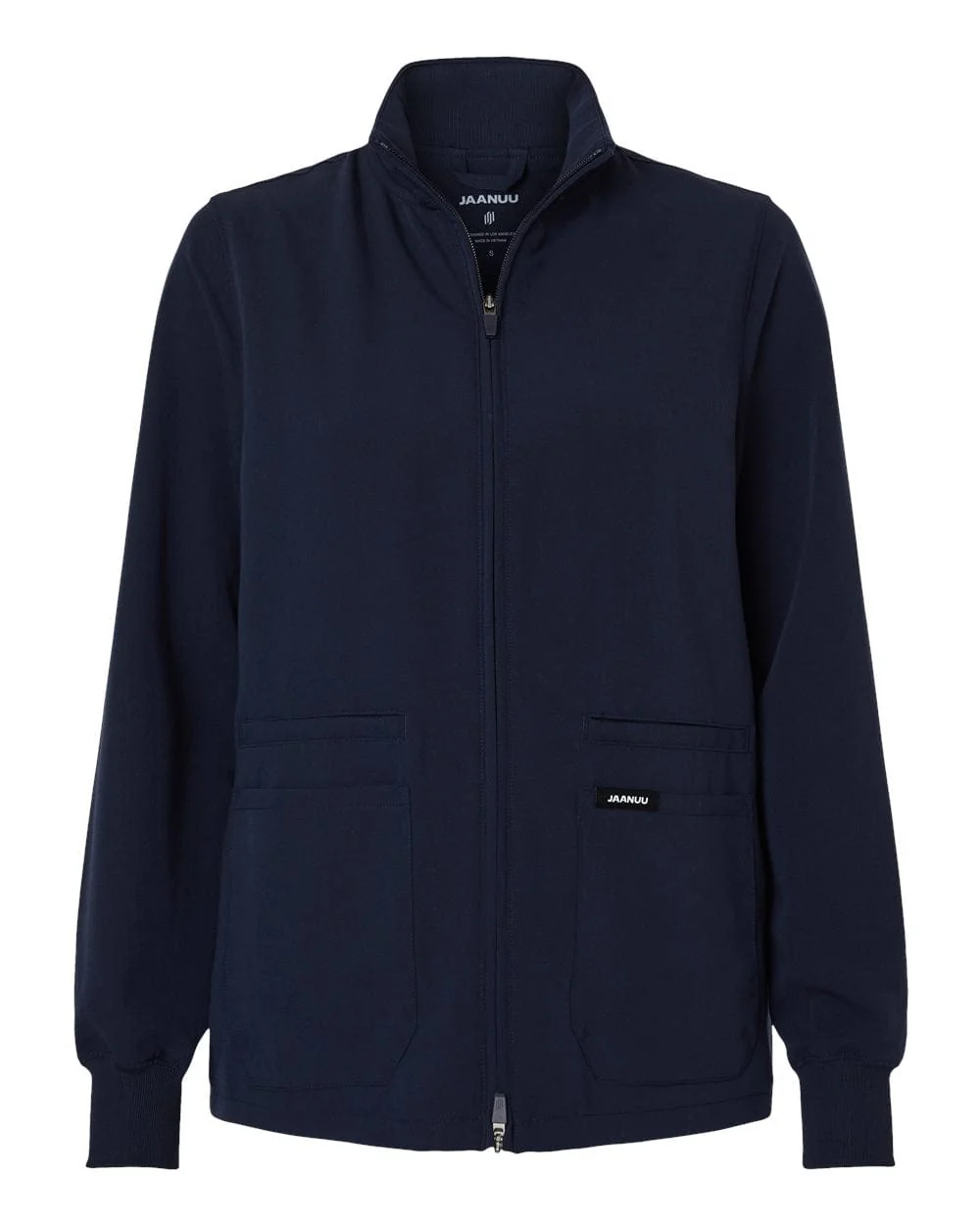 JAANUU - Women's Ceri Essential Full-Zip 6-Pocket Scrub Jacket