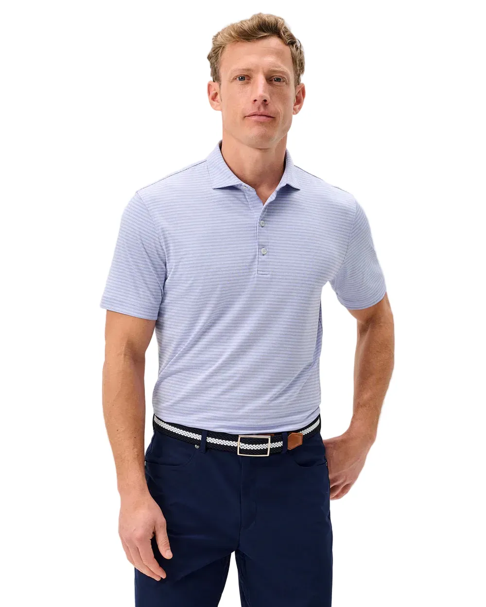 Johnnie-O - Michael Stripe Performance Jersey Polo