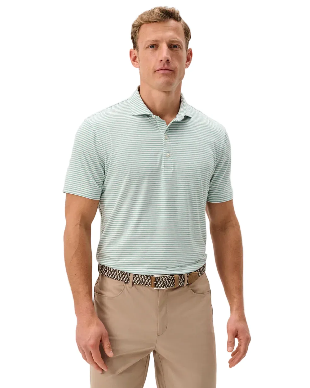 Johnnie-O - Seymour Stripe Performance Featherweight Polo