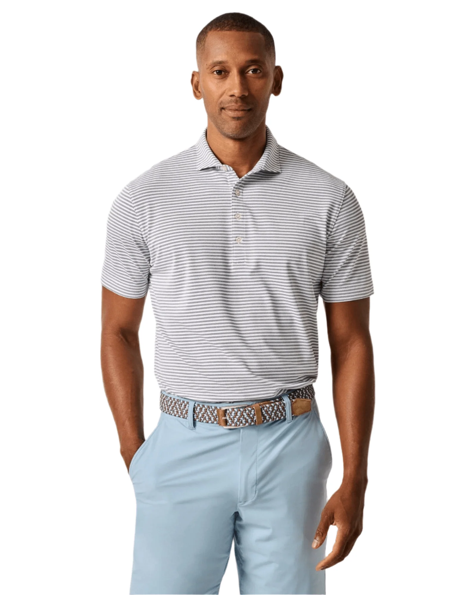 Johnnie-O - Stetson Stripe Performance Mesh Polo