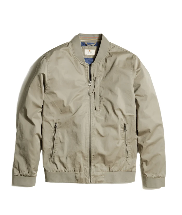 Marine Layer - Men's Rossland Wax Canvas Bomber Jacket