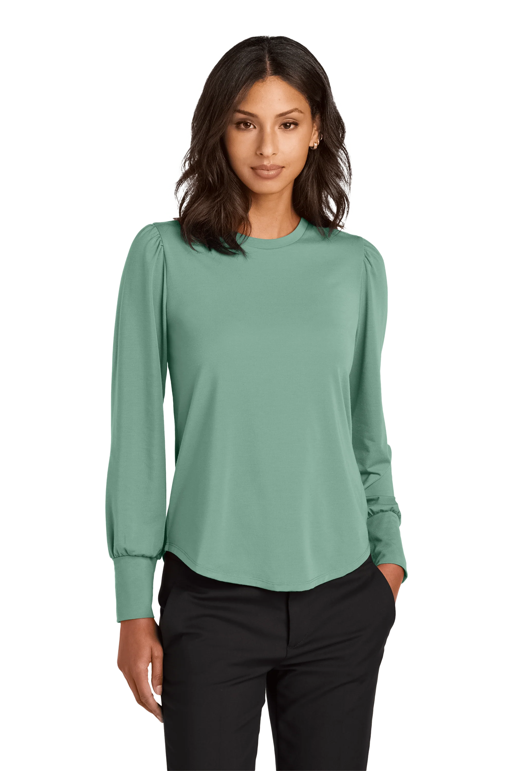 Mercer+Mettle - Women's Stretch Jersey Long Sleeve Blouson Top