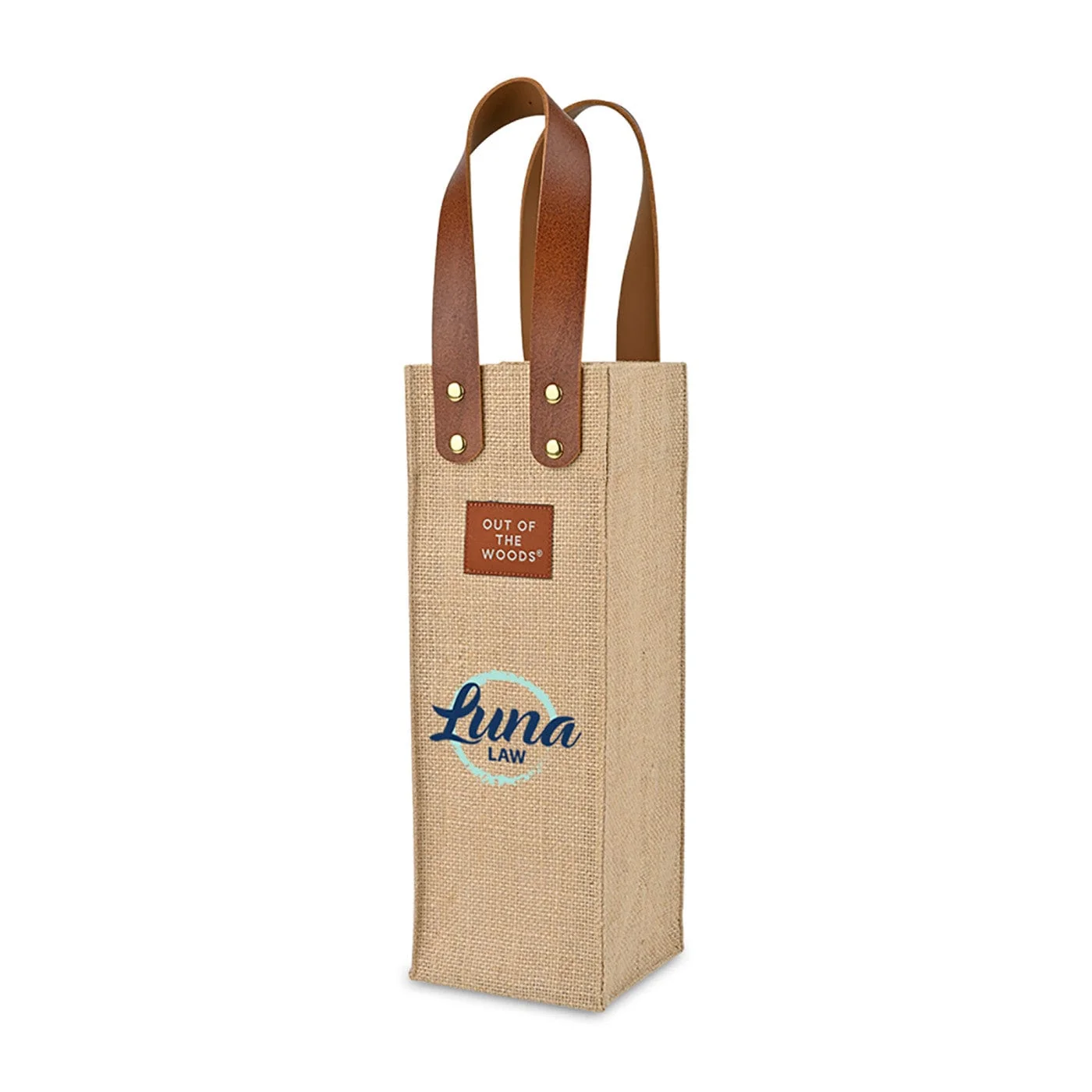 Out of the Woods - Jute Wine Tote