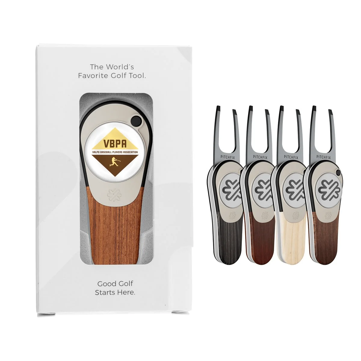Pitchfix - Woodie Golf Divot Repair Tool w/ Gift Box