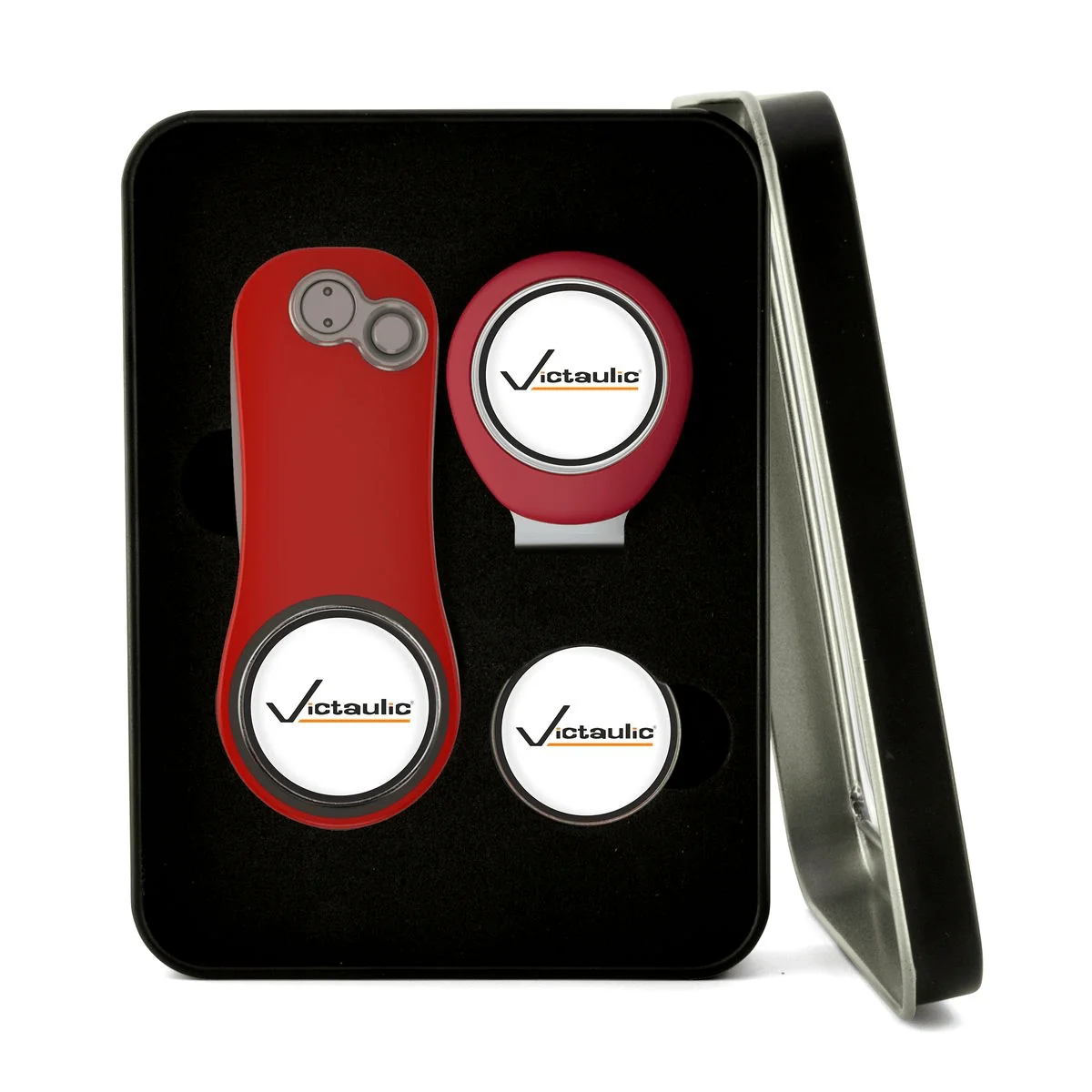 Pitchfix - Hybrid 2.0 Golf Divot Tool Window Tin Gift Set w/ Hat Clip