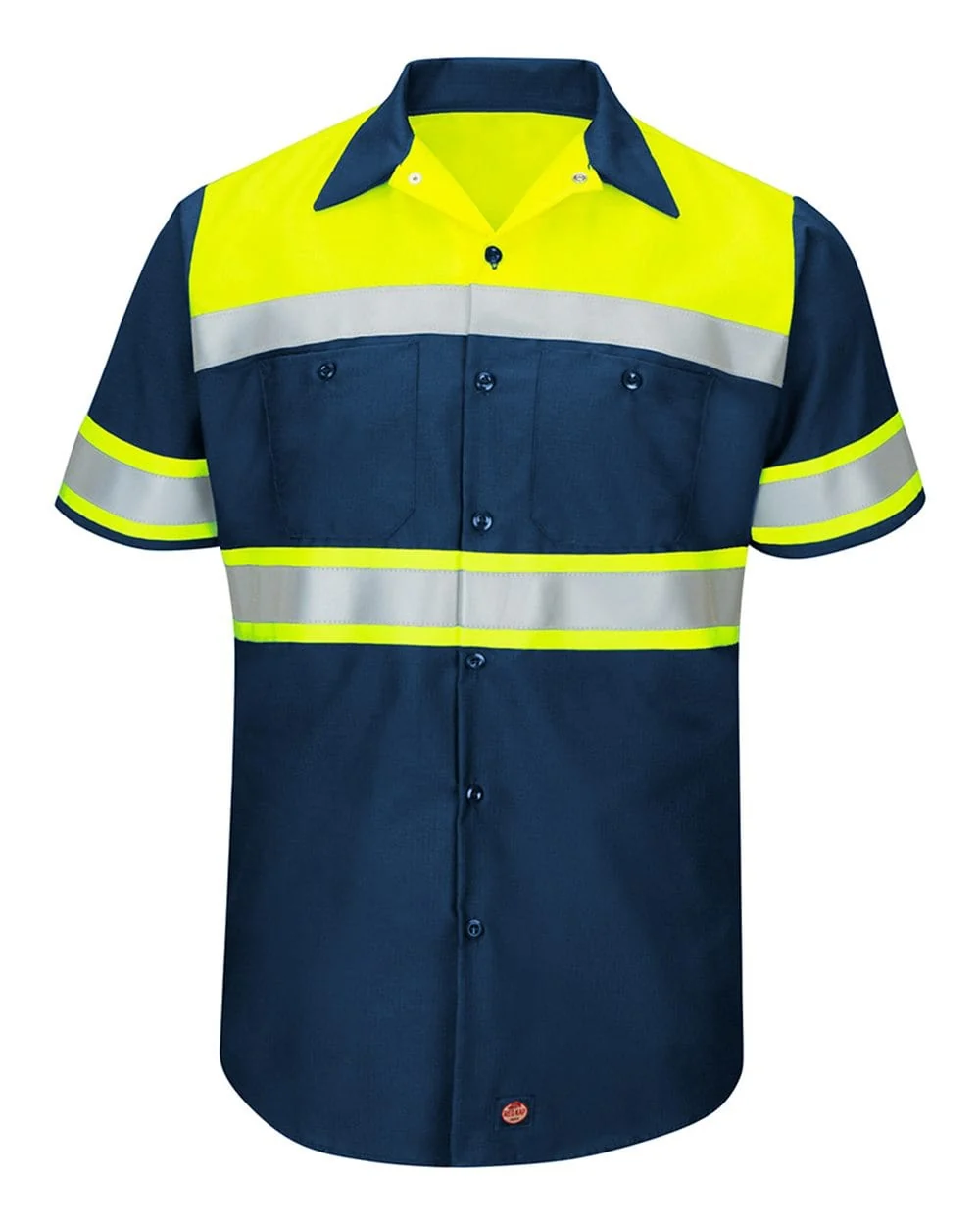Red Kap - High Visibility Colorblock Ripstop Short Sleeve Work Shirt
