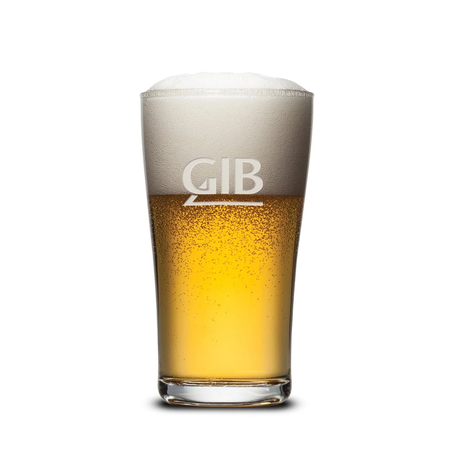 Caldecott Beer Glass 16oz - Deep Etched