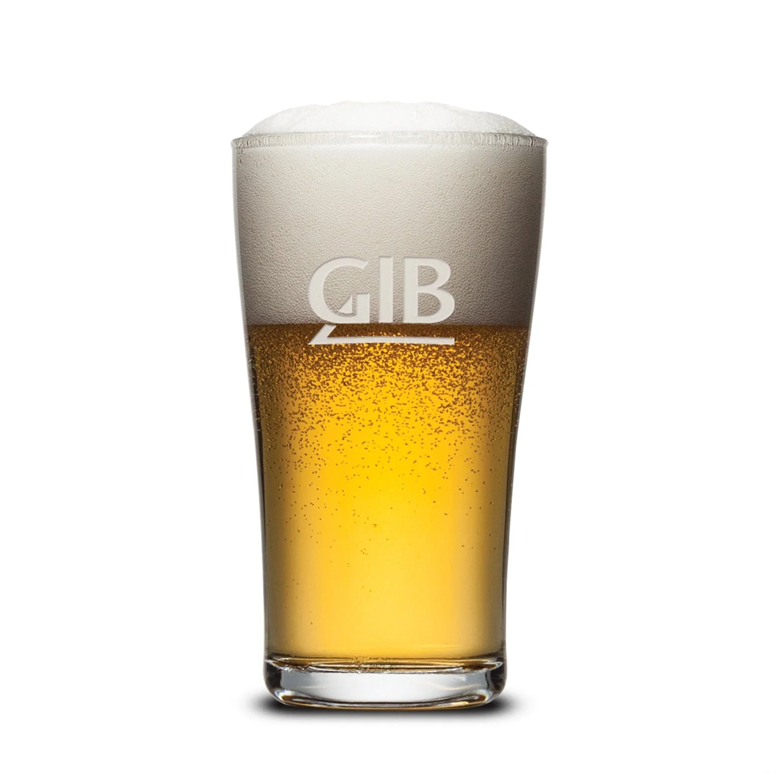 Caldecott Beer Glass 20oz - Deep Etched