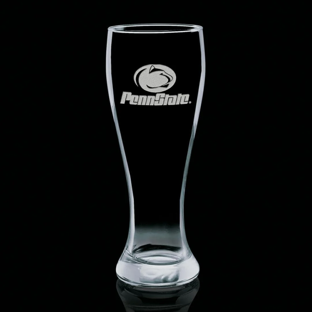 University Pilsner Glass 23oz - Deep Etched