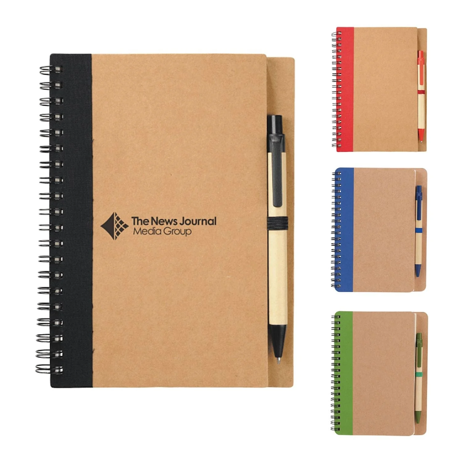 5 x 7 Eco Spiral Notebook with Pen