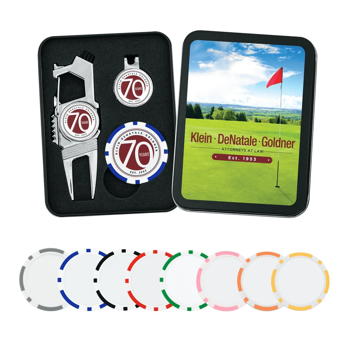 Golf-N-Brew Divot Tool Set w/Poker Chip