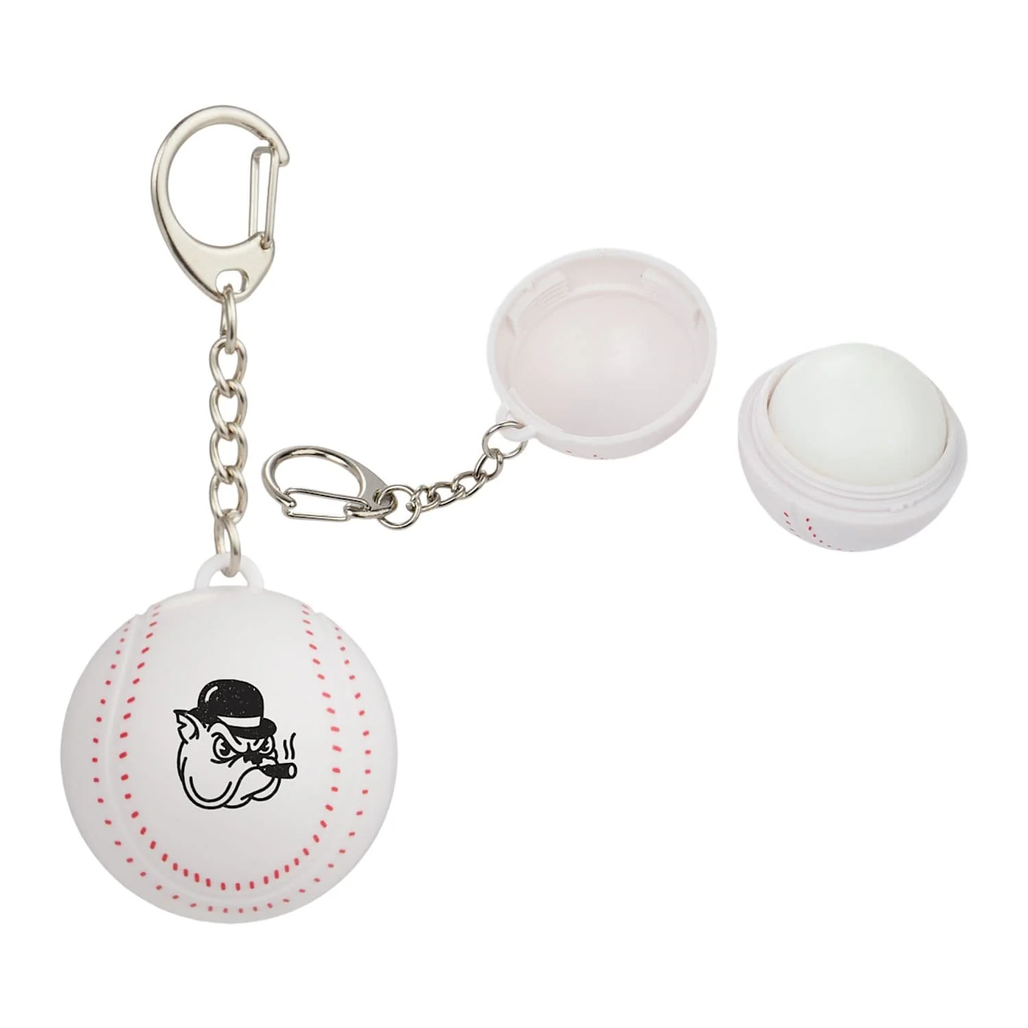 Baseball SPF15 Lip Moisturizer Keychain