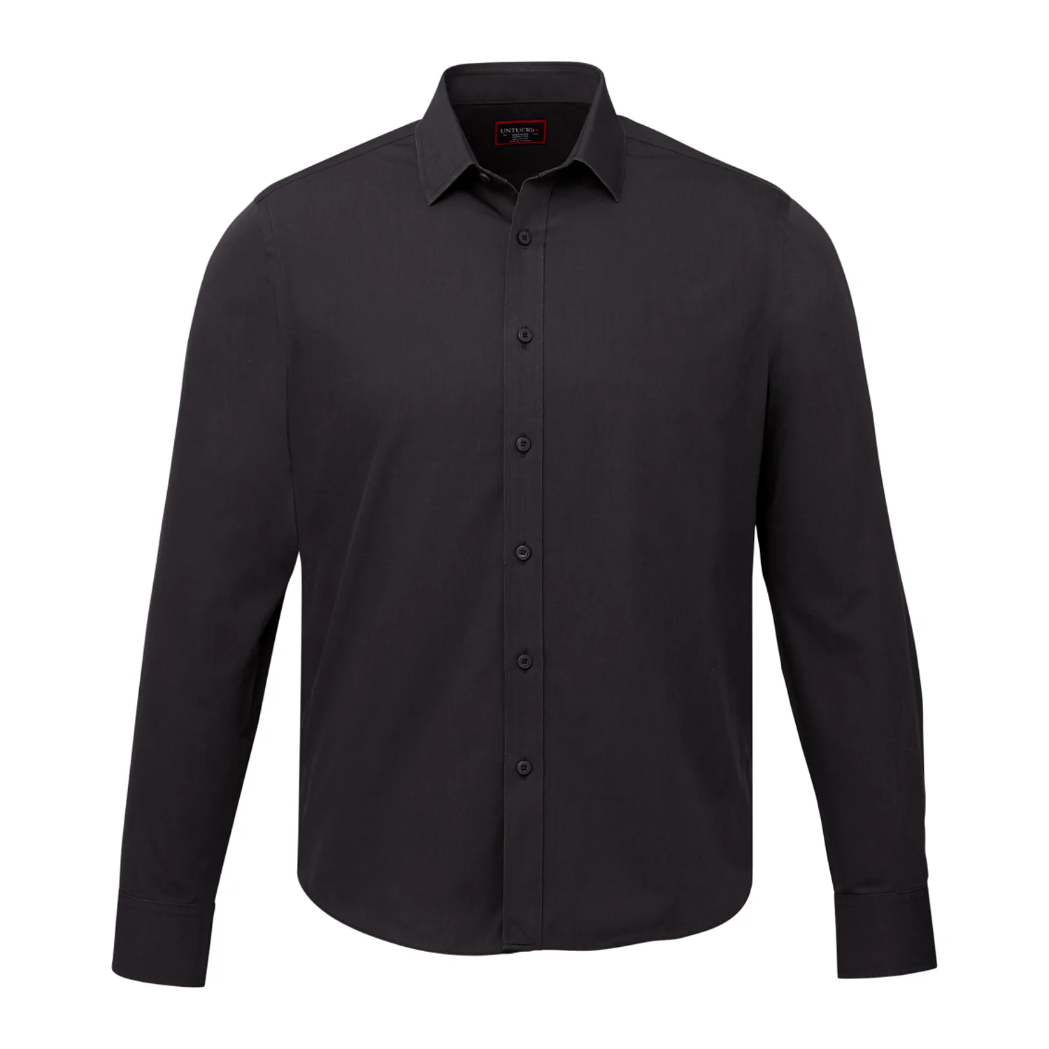 UNTUCKit - Men's Black Stone Wrinkle-Free Long Sleeve Slim-Fit Shirt